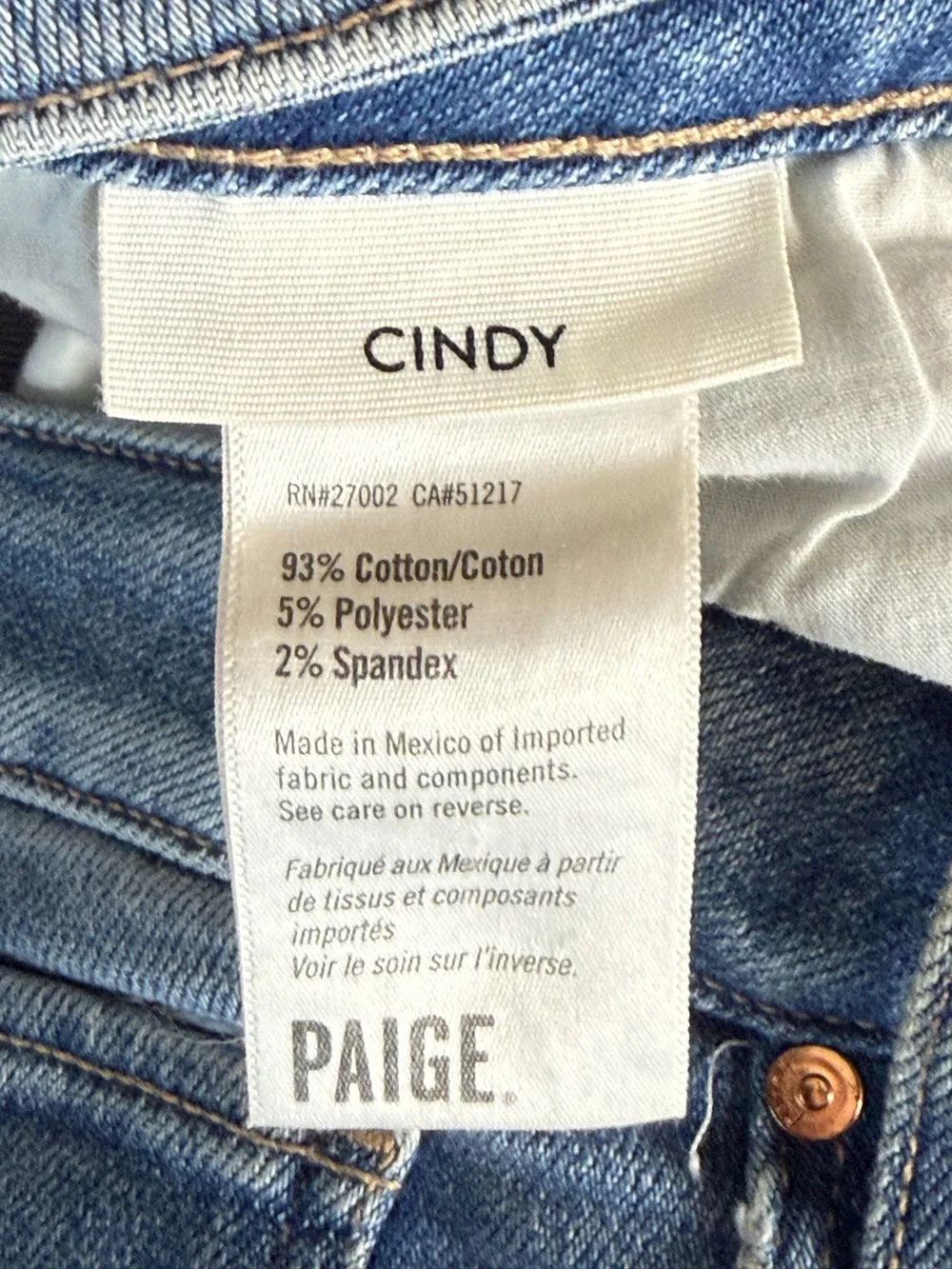 PAIGE Mid Wash High-Rise Cropped Jeans - Blue